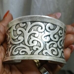 Silver Swirl Cuff Bracelet